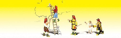 Firemen to the Rescue - Scenic Accents(R) -- pkg(4), N, Woodland Scenics 2151