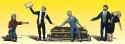 Scenic Accents(R) Figures -- Graveside Service (5 Figures & Coffin), N, Woodland Scenics 2127