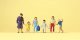 Pedestrians -- Walking Women w/Children pkg(6), HO, Preiser Kg 14041