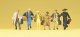 Pedestrians -- Travellers Hurrying pkg(6), HO, Preiser Kg 14068