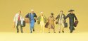 Pedestrians -- Travellers Hurrying pkg(6), HO, Preiser Kg 14068