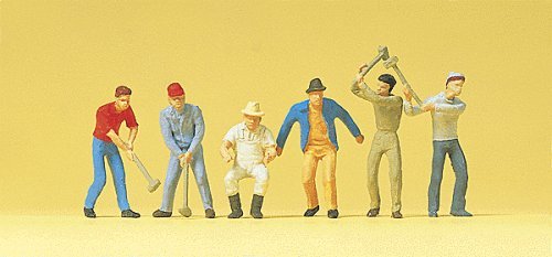 Working People -- Workers pkg(6), HO, Preiser Kg 14075