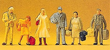 Passengers pkg(6), HO, Preiser Kg 14133