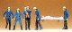Firemen -- Set 3 pkg(6), HO, Preiser Kg 14202