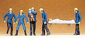 Firemen -- Set 3 pkg(6), HO, Preiser Kg 14202
