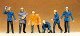 Firemen -- Set 2 pkg(6), HO, Preiser Kg 14201