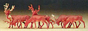 Animals -- Deer pkg(6), N, Preiser Kg 79179