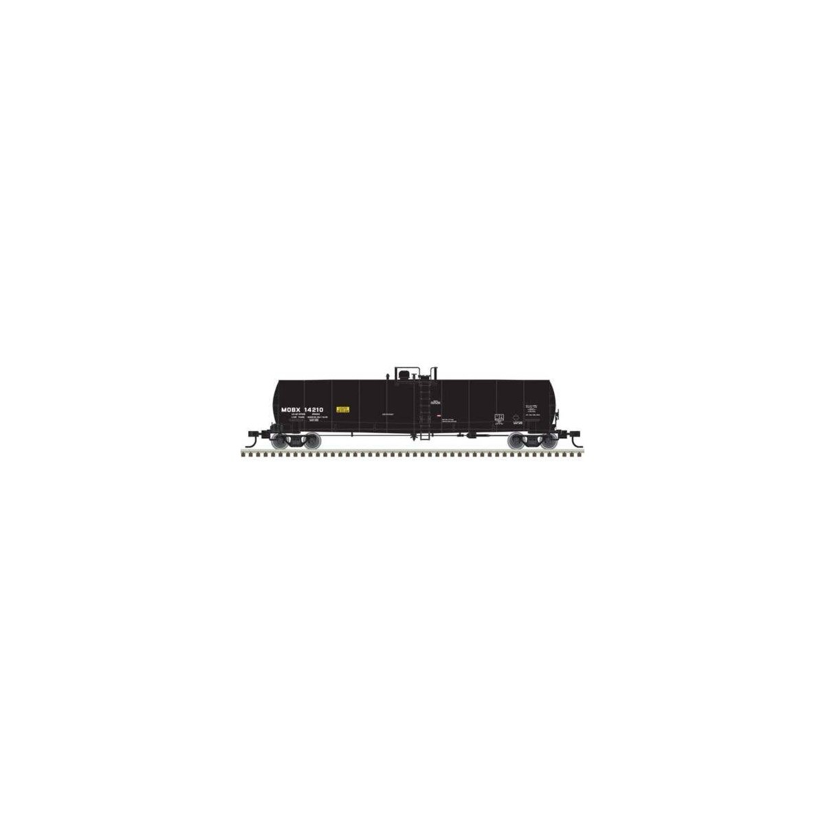ACF 23,500-Gallon Tank Car - Ready to Run - Master(R) -- Exxon Mobil MOBX 14210 (black, reporting marks only), HO, Atlas Model 