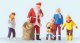 Santa Cluas with 4 Children, HO, Preiser Kg 29098