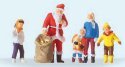 Santa Cluas with 4 Children, HO, Preiser Kg 29098