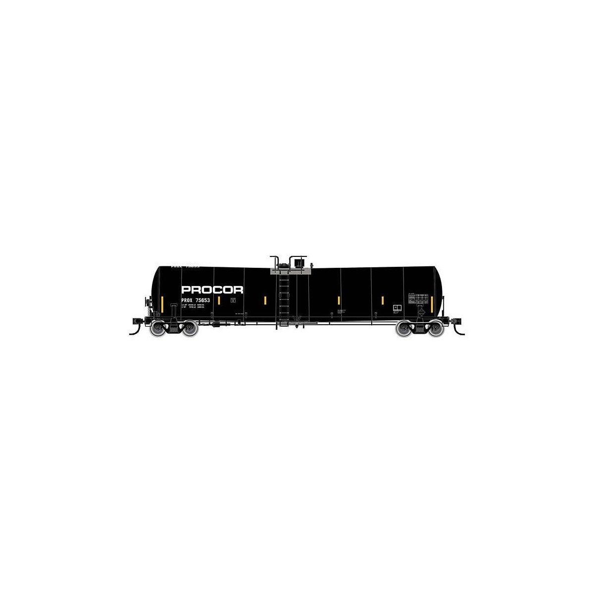 Trinity 25,000-Gallon Tank Car - Ready to Run -- Procor 75653, HO, WalthersMainline 48230