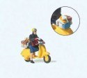 Post Woman - Mail Carrier on Scooter Individual Figure, HO, Preiser Kg 28249