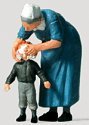 Individual Figures - Religious People -- Protestant Sister w/Child, HO, Preiser Kg 28061