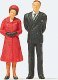 Historic People -- Her Magesty, the Queen Elizabeth II & Prince Philip, Duke of Edinburgh, HO, Preiser Kg 28132