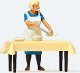 Individual Figure -- Housewife Serving Dinner at the Table, HO, Preiser Kg 28130