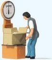 Despatch - Parcel Handler Individual Figure, HO, Preiser Kg 28244