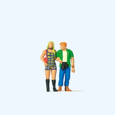 Walking Couple, HO, Preiser Kg 28186