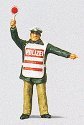 Individual Figure - Emergency Services -- Modern German Policeman w/Safety Vest, HO, Preiser Kg 28012