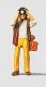 Individual Figure - Pedestrians -- Photographer with Camera Bag, HO, Preiser Kg 28021