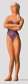 Individual Figures - Recreation & Sports -- Standing Female Swimmer, HO, Preiser Kg 28071