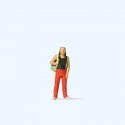 Man w/Backpack, HO, Preiser Kg 28191