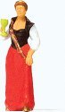 Individual Figure -- Wine Queen (Woman w/Sash & Crown), HO, Preiser Kg 29105