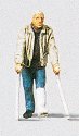 Individual Figure - Pedestrians -- Man w/Broken Leg, HO, Preiser Kg 28019