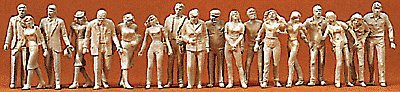 Unpainted Figure Set -- Passers-By, O, Preiser Kg 65601