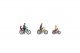 Family on a Bike Trip -- 4 People on 3 Bicycles, HO, Noch Gmbh & Co 15909