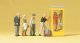 Pedestians -- Waiting Persons At The Telephone Booth (5 Figures, 1 Phone Booth), HO, Preiser Kg 10523