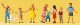 Children Playing -- Standing Children Playing pkg(8), HO, Preiser Kg 10530