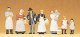 1900s Figures -- At The Grocer′s pkg(7), HO, Preiser Kg 12193