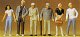 Figures - 1/72 Scale -- Standing pkg(6), 1/72, Preiser Kg 72401