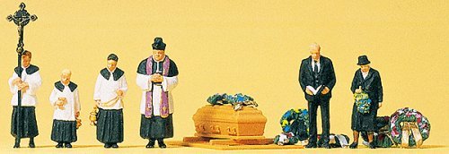Pedestrians -- Catholic Funeral, N, Preiser Kg 79194