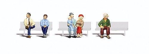 Scenic Accents(R) Figures -- Seated Passengers pkg(5), O, Woodland Scenics 2731