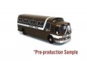 1958 GM 4107 Motorcoach Bus - Assembled -- Military Police (green, white), HO, Iconic Replicas 870289