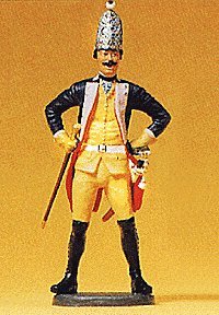 Prussian Army Circa 1756, 7th Infantry 1/24 Scale -- Noncommissioned Officer of Grenadiers, 1/24, Preiser Kg 54120