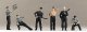 Military - Former German Army WWII - Painted Figure Sets -- Panzer (Tank) Crew Making Repairs, HO, Preiser Kg 16885