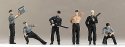 Military - Former German Army WWII - Painted Figure Sets -- Panzer (Tank) Crew Making Repairs, HO, Preiser Kg 16885