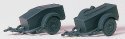 Military - Former German Army WWII - Trailers (Plastic Kit) -- SdAnh 51 w/Muntions & Tools pkg(2), HO, Preiser Kg 16574