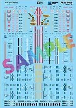 Military Decal Set -- F-14 Tomcat Data, 1/48, Microscale Industries Inc AC480039
