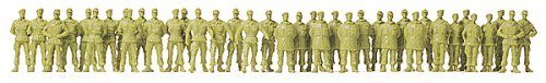 Military - Modern German Army (BW) - Unpainted Figures -- Soldiers Walking & Standing pkg(39), HO, Preiser Kg 16543