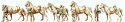 Former German Army WWII Unpainted Figures -- Standing Cavalrymen w/Horses 1939-45 (5 Men, 5 Horses), HO, Preiser Kg 16607