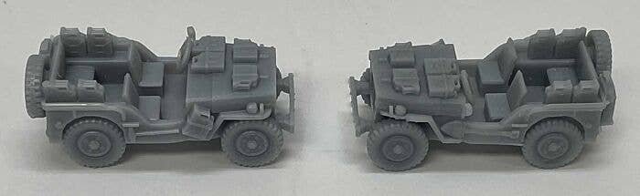 WWII Willys Jeep with Gerry Cans - 3-D Printed Kit -- Unpainted pkg(2), HO, Phoenix Precision Models 31124