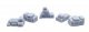 Luggage Stacks -- Unpainted 3D Printed Parts pkg(5), HO, All Scale Miniatures 870986