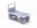 Luggage Carts -- Unpainted 3D Printed Parts pkg(5), HO, All Scale Miniatures 870985