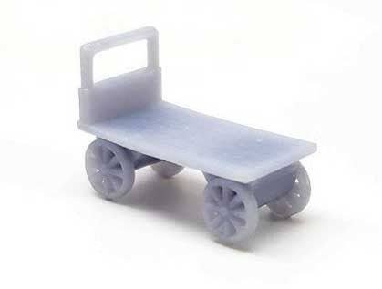 Luggage Carts -- Unpainted 3D Printed Parts pkg(5), HO, All Scale Miniatures 870985