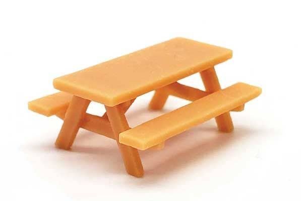 Picnic Table -- Unpainted 3D Printed Part, N, All Scale Miniatures 1601988