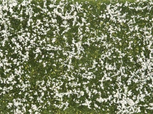Ground Cover Foliage Pad -- Meadow White 4-3/4 x 7-1/16′ 12 x 18cm, All Scales, NOCH 7256