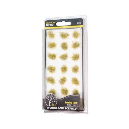 Peel `n` Place Tufts -- Yellow Seeding, All Scales, Woodland Scenics 774